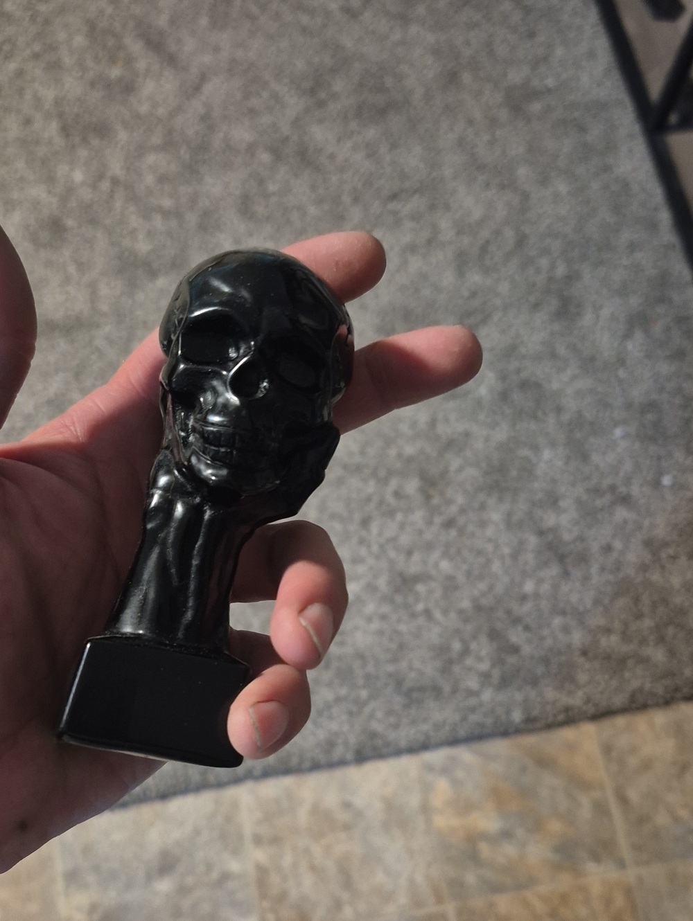 Black Skull Hand Sculpture Decorative Accessory